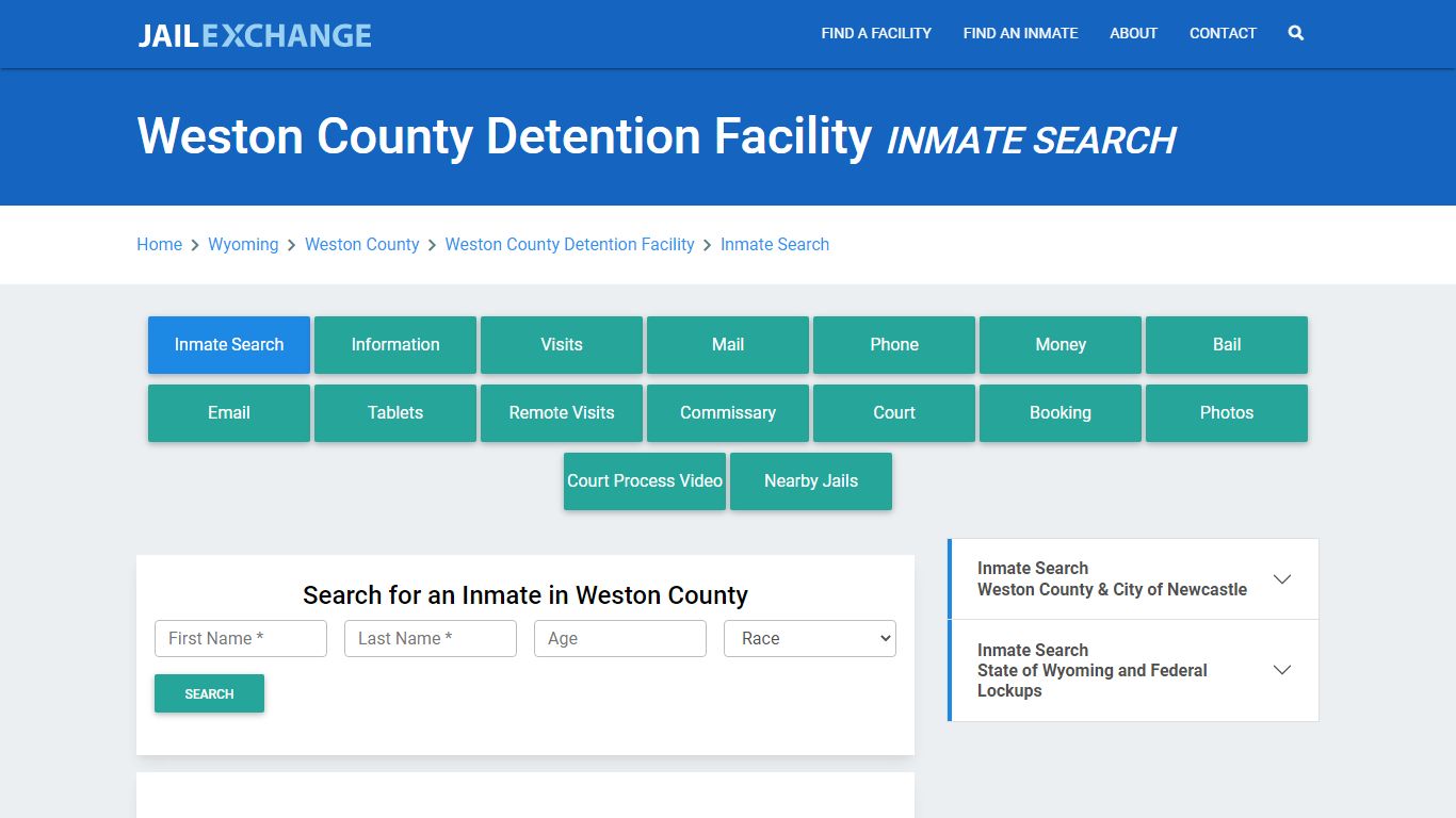 Weston County Detention Facility Inmate Search - Jail Exchange